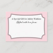 Carte D'accompagnement Élégant, Simple Sans Fête des mariées, Rose (Dos)