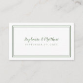 Carte D'accompagnement Elégant site de mariage moderne QR Code Sage Green (Devant)