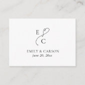 Carte D'accompagnement Elégant site de mariage QR Code noir blanc moderne (Devant)