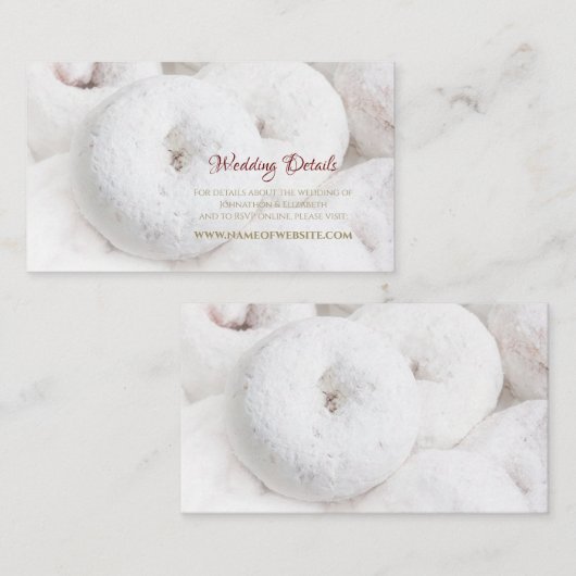 Carte D'accompagnement Élégant site de mariage Réponse Ethereal Doughnut (Devant / Derrière)