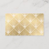 Carte D'accompagnement Élégant site Mariage Art Déco Gold (Dos)