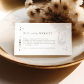 Carte D'accompagnement Élégant site Mariage céleste RSVP QR Code