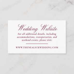 Carte D'accompagnement Élégant site Mariage de script de dentelle