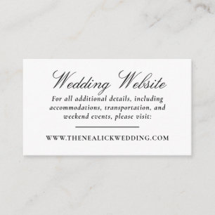 Carte D'accompagnement Élégant site Mariage de script de dentelle