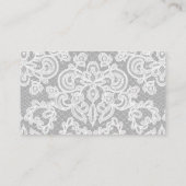 Carte D'accompagnement Élégant site Mariage de script de dentelle (Dos)