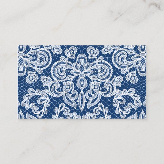 Carte D'accompagnement Élégant site Mariage de script de dentelle (Dos)