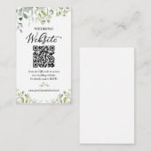 Carte D'accompagnement Élégant site Mariage de verdure QR Code (Devant / Derrière)