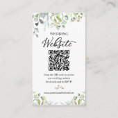 Carte D'accompagnement Élégant site Mariage de verdure QR Code (Devant)