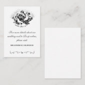 Carte D'accompagnement Élégant site Mariage noir et blanc (Devant / Derrière)