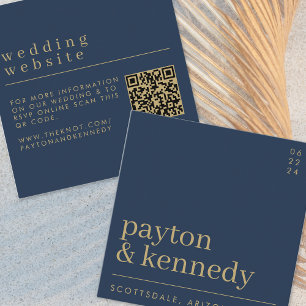 Carte D'accompagnement Élégant site Mariage simple et élégant RSVP Chic