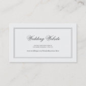 Carte D'accompagnement Élégant site simple classique Mariage blanc (Devant)