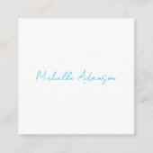 Carte D'accompagnement Élégant style rétro Ciel bleu blanc (Devant)