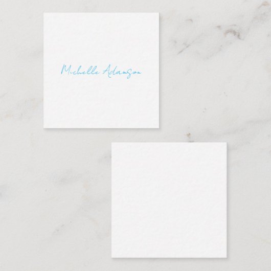 Carte D'accompagnement Élégant style rétro Ciel bleu blanc (Devant / Derrière)