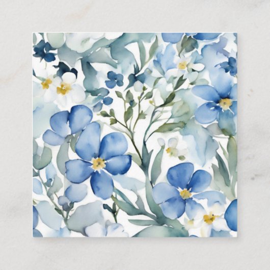 Carte D'accompagnement Élégant style rétro Ciel bleu blanc (Dos)