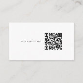 Carte D'accompagnement Élégant Style Sophistiqué Code QR au dos (Dos)