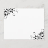 Carte D'accompagnement Elegant Swirls Black & White Mariage Détail (Dos)