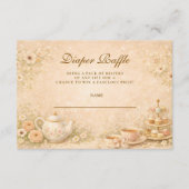 Carte D'accompagnement Elegant Tea Garden Diapper Raffle (Devant)