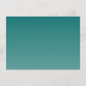 Carte D'accompagnement Elegant Teal Typographic (Dos)