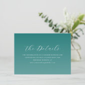 Carte D'accompagnement Elegant Teal Typographic (Debout devant)