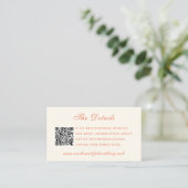 Carte D'accompagnement Elegant Terracotta Modern Classic Wedding (Debout devant)
