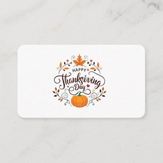 Carte D'accompagnement Elegant Thanksgiving Day Enclosure Card (Devant)