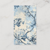 Carte D'accompagnement Elégant Toile Bleue De Jouy Mariage (Dos)