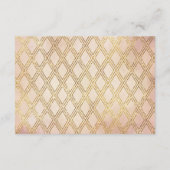 Carte D'accompagnement Elégant treillis Or Branche d'Olive toscane (Dos)