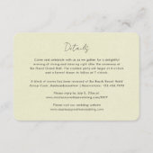 Carte D'accompagnement Elegant Tropical Beach Palm Tree Détails du Mariag (Devant)