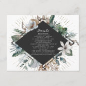 Carte D'accompagnement Elegant Tropical Botanical Diamond Détails du Mari (Devant)