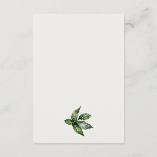 Carte D'accompagnement Elegant Tropical Rainforest Toucan Mariage Détails (Dos)