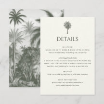 Elegant Tropical Vintage Palm Détails du Mariage