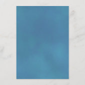 Carte D'accompagnement Elégant Turquoise ou Sky Blue Rose Détails Mariage (Dos)