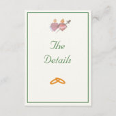 Carte D'accompagnement Elegant Two Hearts Catholic Wedding  (Devant)