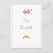 Carte D'accompagnement Elegant Two Hearts Catholic Wedding  (Devant)