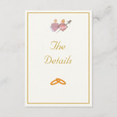 Carte D'accompagnement Elegant Two Hearts Catholic Wedding (Devant)