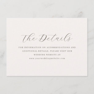 Carte D'accompagnement Élégant Typographique Gris