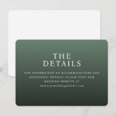Carte D'accompagnement Élégant Typographique Vert (Devant / Derrière)