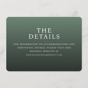 Carte D'accompagnement Élégant Typographique Vert