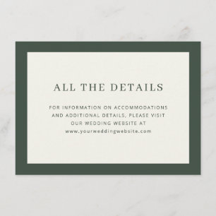 Carte D'accompagnement Élégant Typographique Vert