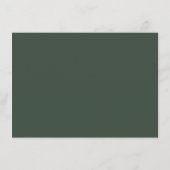 Carte D'accompagnement Élégant Typographique Vert (Dos)
