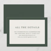Carte D'accompagnement Élégant Typographique Vert (Devant / Derrière)