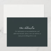 Carte D'accompagnement Élégant Typographique Vert (Devant / Derrière)