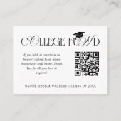 Carte D'accompagnement Elegant Typography Collage Fund QR CODE Graduation (Devant)