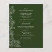 Carte D'accompagnement Elégant Vert Blanc Floral Détails du Mariage (Devant)