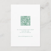 Carte D'accompagnement Elégant vert clair main tiré Bow Détails du Mariag (Dos)