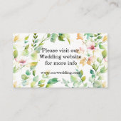 Carte D'accompagnement Elégant vert fleurs sauvages d'aquarelle (Devant)