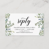 Carte D'accompagnement Élégant vert, noir, RSVP répondre, Répondre (Devant)