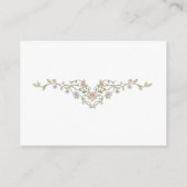Carte D'accompagnement Elegant Victorian Pastel Floral Bow Wedding Detail (Dos)