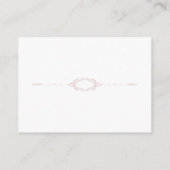 Carte D'accompagnement Elegant Vintage Baroque Dusty Pink Wedding (Dos)