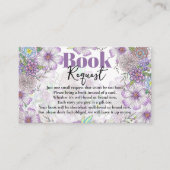 Carte D'accompagnement Élégant violet fleurs de jardin bébé en fleur (Devant)